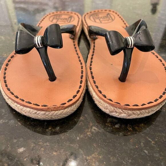 *Henri Bendel* Boho BOW La Playa Bow Flip Flop Sandals S/M - Picture 4 of 7